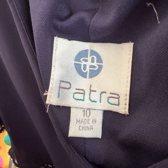 vintage Y2K dress navy tiered fairy flapper flutter beaded party midi witch M - Picture 8 of 8